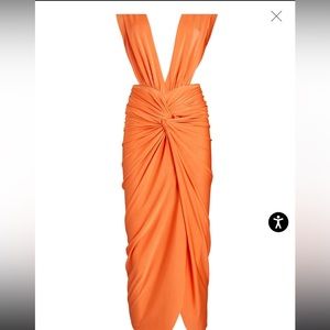 BAOBAB
Mia Knotted Satin Midi Dress